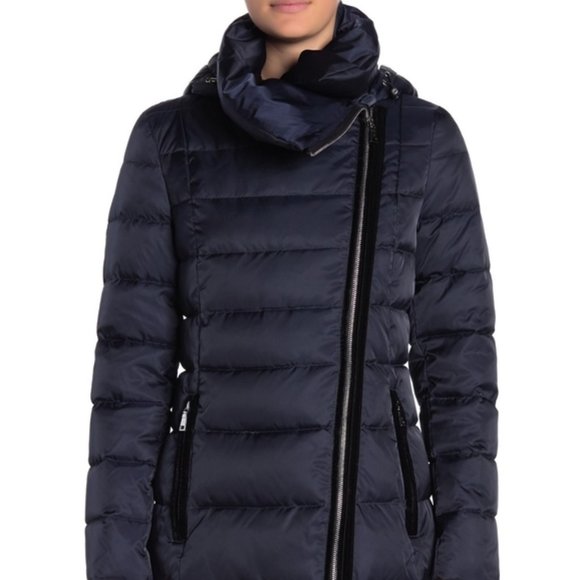 Sold. Tahari Mystic Blue Brooklyn Puffer Coat Winter jacket sz Small $240 NEW - Picture 3 of 11